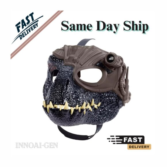 Jurassic World Track 'N Roar Dinosaur Mask with Tracking Light & Sound Indorapt - Picture 1 of 6